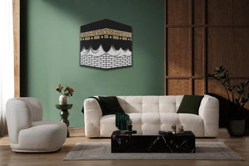 3D Kaaba Islamic Wall Art - Elegant Home Decor for Spiritual Spaces, Small